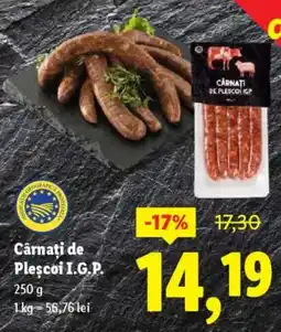 Lidl Cârnaţi de Pleşcoi I.G.P. Ofertă