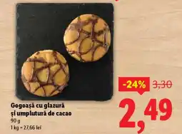 Lidl Gogoaşă cu glazură şi umplutură de cacao Ofertă