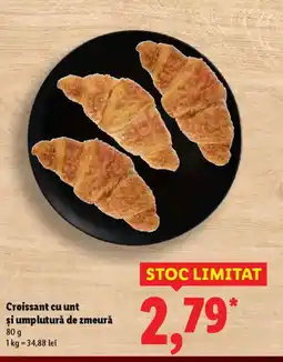 Lidl Croissant cu unt şi umplutură de zmeură Ofertă