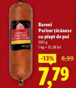 Lidl Baroni Parizer ţărănesc cu piept de pui Ofertă