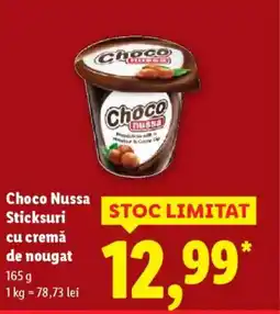 Lidl Choco Nussa Sticksuri cu cremă de nougat Ofertă