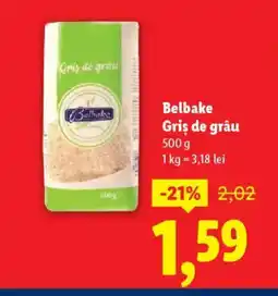 Lidl Belbake Griş de grâu Ofertă