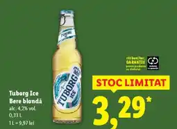 Lidl Tuborg Ice Bere blondǎ Ofertă
