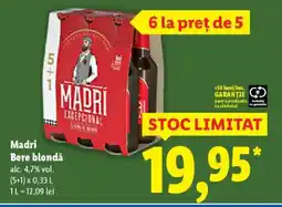 Lidl Madri Bere blondă Ofertă