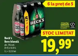 Lidl BECK'S Bere blondǎ Ofertă