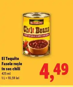 Lidl EL TEQUITO Fasole roşie în sos chili Ofertă