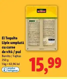 Lidl EL TEQUITO Lipie umplută cu carne de vită / pui Ofertă