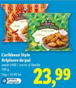 Lidl Caribbean Style Aripioare de pui Ofertă