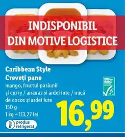 Lidl Caribbean Style Creveţi pane Ofertă