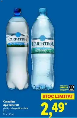 Lidl Carpatina Apă minerală Ofertă