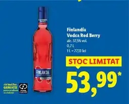Lidl FINLANDIA Vodca Red Berry Ofertă