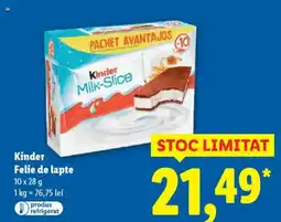 Lidl KINDER Felie de lapte Ofertă