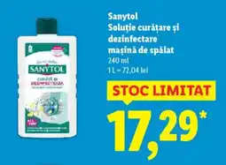 Lidl SANYTOL Soluţie curățare și dezinfectare maşină de spălat Ofertă