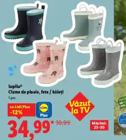 Lidl Lupilu® Cizme de ploaie, fete / băieţi Ofertă