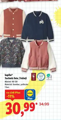 Lidl Lupilu® Jachetă fete / băieți Ofertă