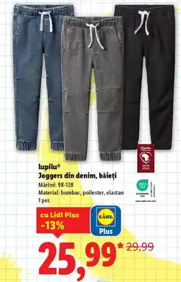 Lidl Lupilu® Joggers din denim, băieți Ofertă