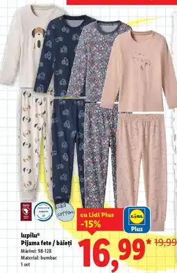 Lidl Lupilu® Pijama fete / băieți Ofertă