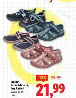 Lidl Lupilu® Papuci de casă, fete / băieţi Ofertă
