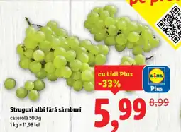 Lidl Struguri albi fără sâmburi Ofertă