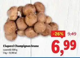 Lidl Ciuperci Champignon brune Ofertă