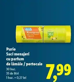 Lidl Purio Saci menajeri cu parfum de lămâie / portocale Ofertă