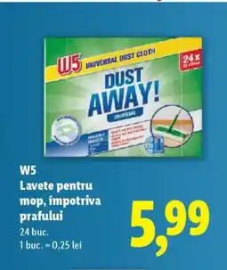 Lidl W5 Lavete pentru mop, împotriva prafului Ofertă