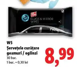 Lidl W5 Şerveţele curățare geamuri oglinzi Ofertă