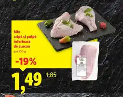 Lidl Mix aripă şi pulpǎ inferioară de curcan Ofertă