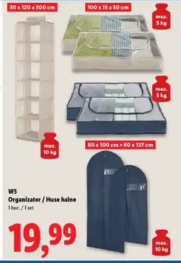 Lidl W5 Organizator/Huse haine Ofertă