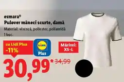 Lidl EsmaraⓇ Pulover mâneci scurte, damă Ofertă