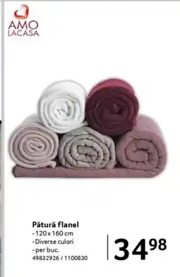 Selgros Pătură flanel Ofertă