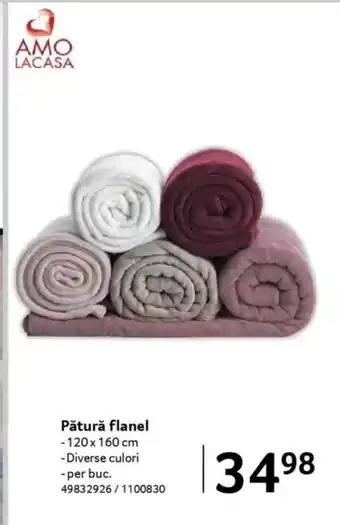 Selgros Pătură flanel Ofertă