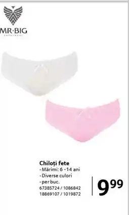 Selgros Chiloţi fete Ofertă