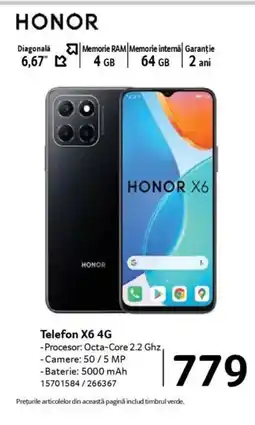 Selgros HONOR Telefon X6 4G Ofertă