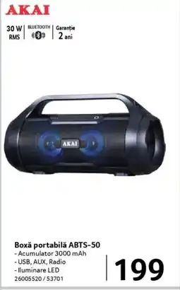 Selgros AKAI Boxǎ portabilă ABTS-50 Ofertă