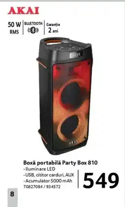 Selgros Boxǎ portabilă Party Box 810 Ofertă