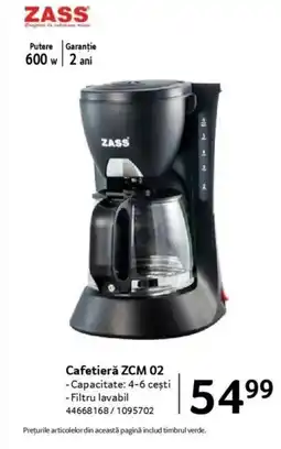 Selgros ZASS Cafetierǎ ZCM 02 Ofertă