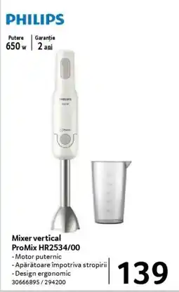 Selgros PHILIPS Mixer vertical ProMix HR2534/00 Ofertă