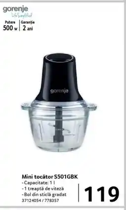 Selgros Gorenje Mini tocător S501GBK Ofertă