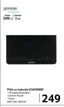 Selgros Plită cu inducție ICM2000SP Ofertă