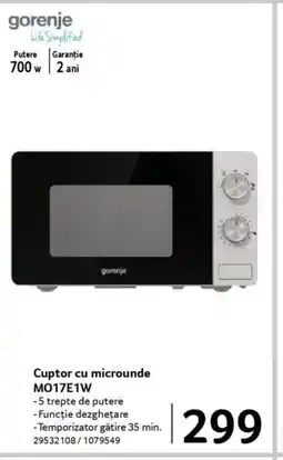 Selgros Gorenje Cuptor cu microunde MO17E1W Ofertă