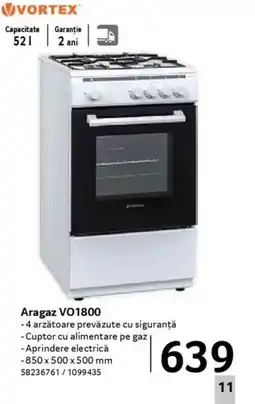 Selgros VORTEX Aragaz VO1800 Ofertă
