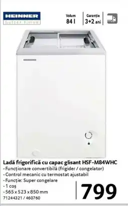 Selgros Ladǎ frigorifică cu capac glisant HSF-M84WHC Ofertă