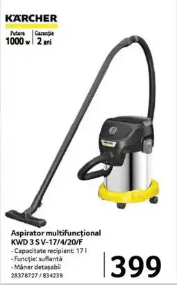 Selgros KÄRCHER Aspirator multifuncțional KWD 3 SV-17/4/20/F Ofertă