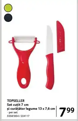 Selgros TOPSELLER Set cuțit 7 cm şi curățător legume Ofertă