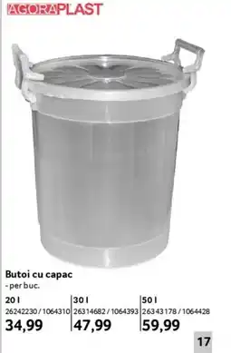 Selgros AGORA Plast Butoi cu capac Ofertă