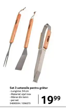 Selgros Set 3 ustensile pentru grătar Ofertă