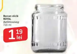 Supeco Borcan sticlă ROYAL Ofertă