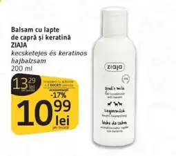Supeco Balsam cu lapte de capră şi keratinǎ ZIAJA Ofertă