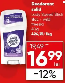 PROFI Deodorant solid Lady Speed Stick lilac/wild freesia Ofertă